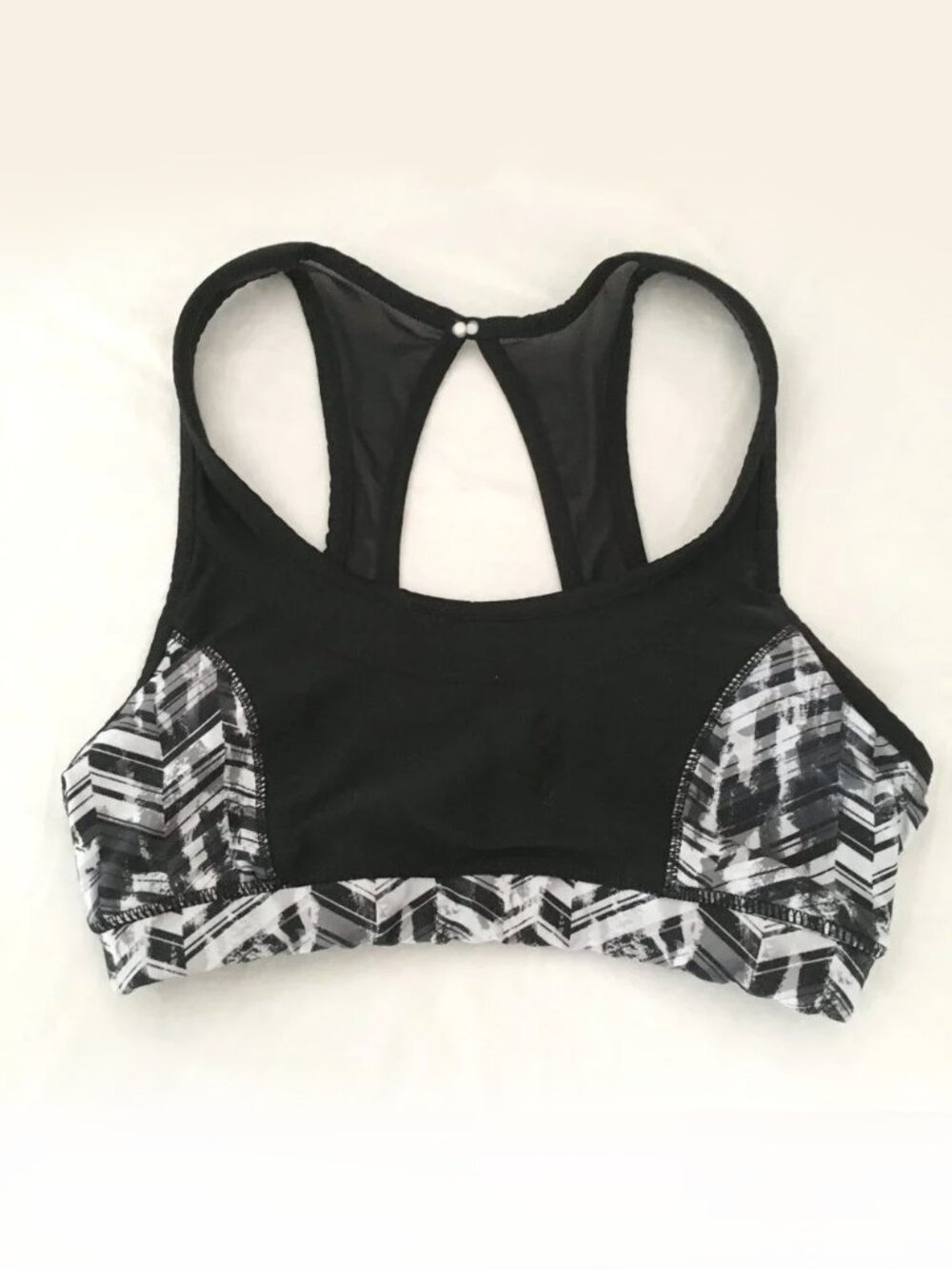 Kyodan High Impact Compression Racerback Sports Bra Black & White